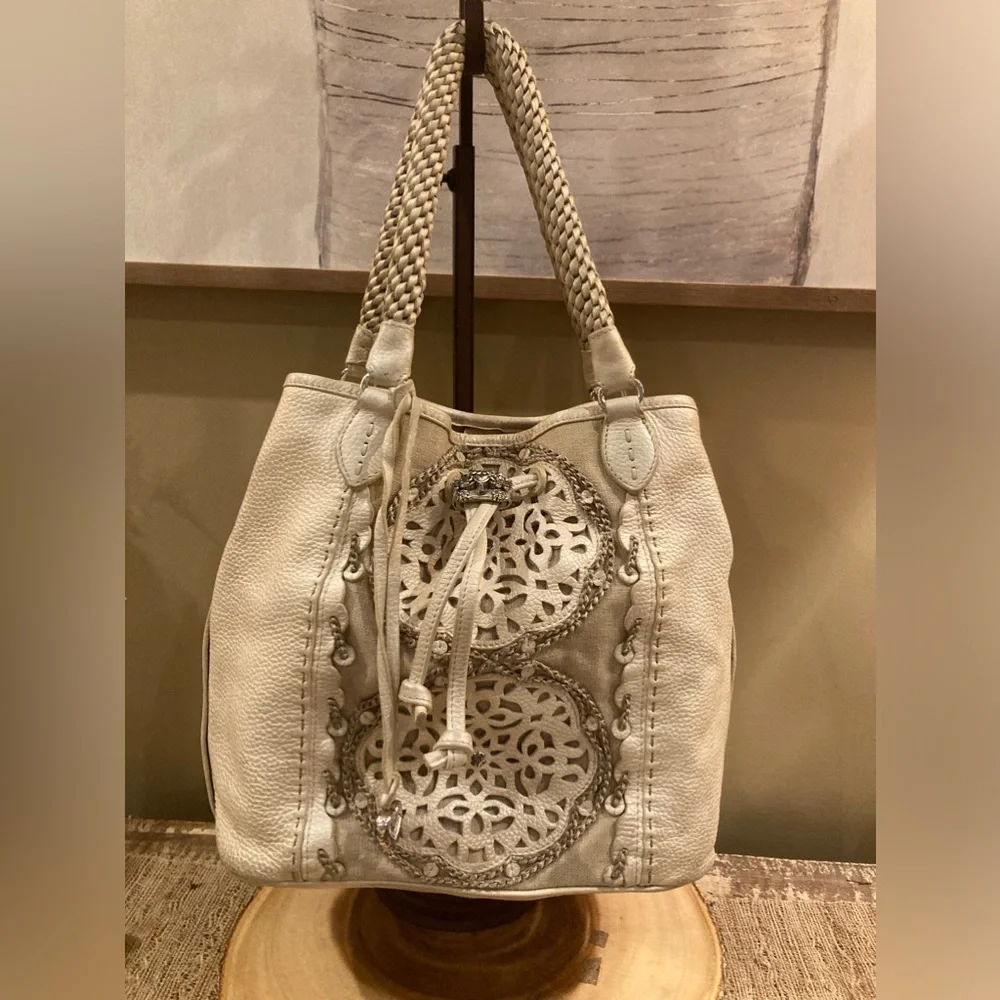 Brighton Collectibles‎ MASTERPIECE NICHOLA Leather Shoulder Crossbody Bag Laser